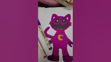 Catnap drawing | Catnap step by step drawing | Poppy Playtime Chapter 4 #catnap #gamingshorts