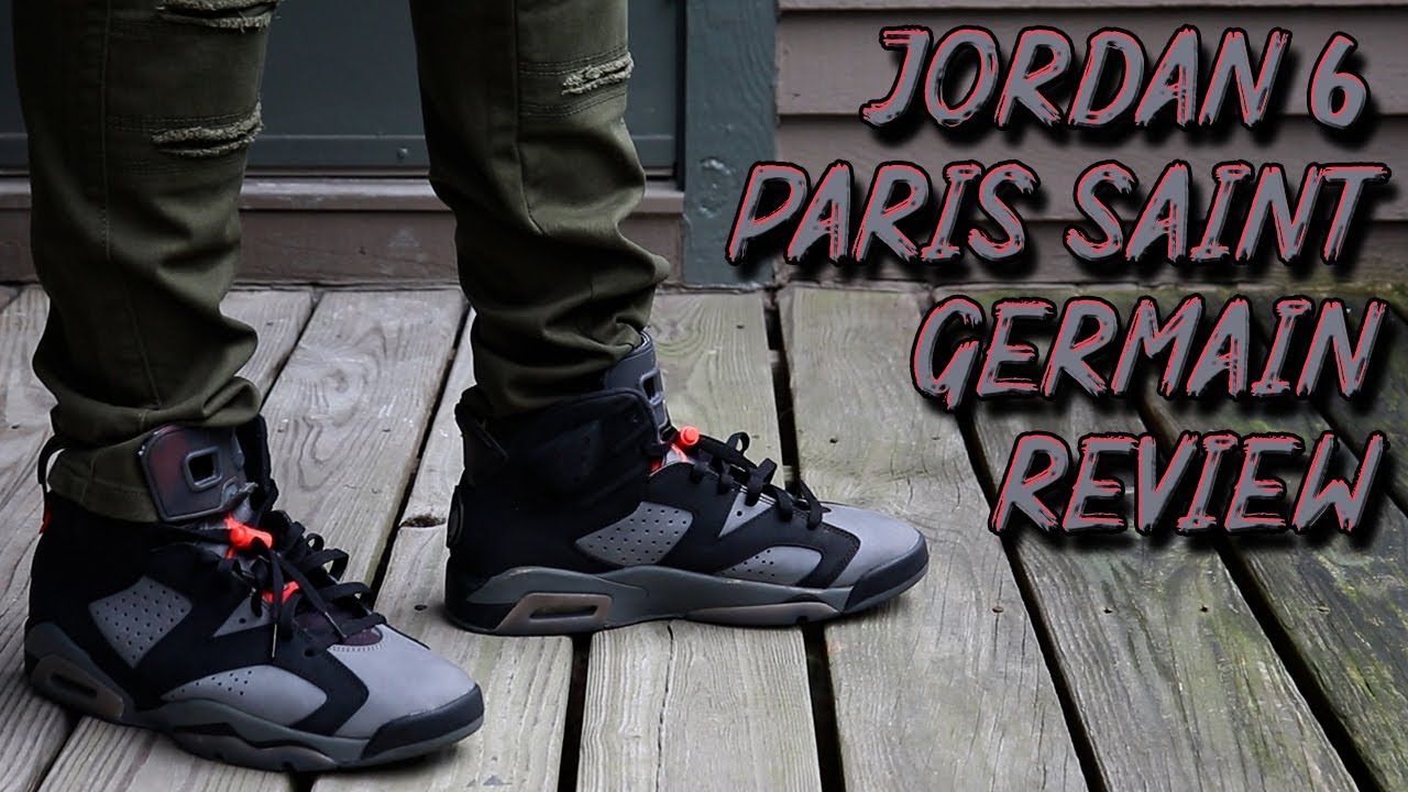 Jordan 6 Retro PSG (Paris Saint Germain) On Feet Review - YouTube