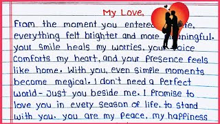 💌 Best Love Letter || How to write a attractive love letter in english || Romantic love letter 💌