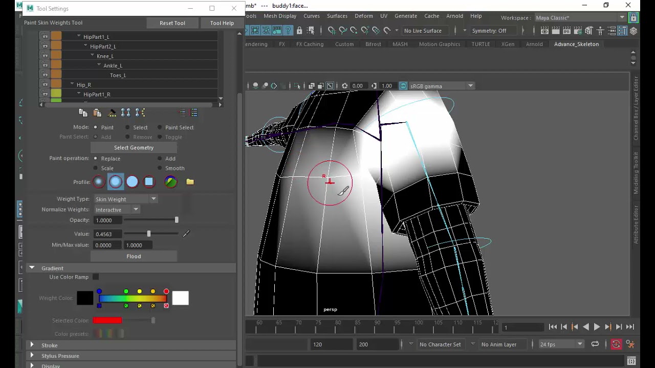 [Maya] Paint skin weight YouTube