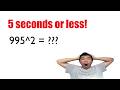 Number Sense / Mental Math: Squaring numbers ending in 5!