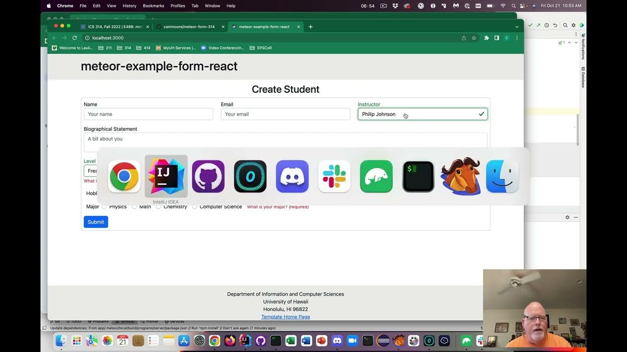 E48B Meteor Example Form React - YouTube