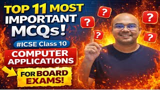 Top 11 Most Important MCQs | ICSE Class 10 Computer Applications | Board Exam 2026 screenshot 4