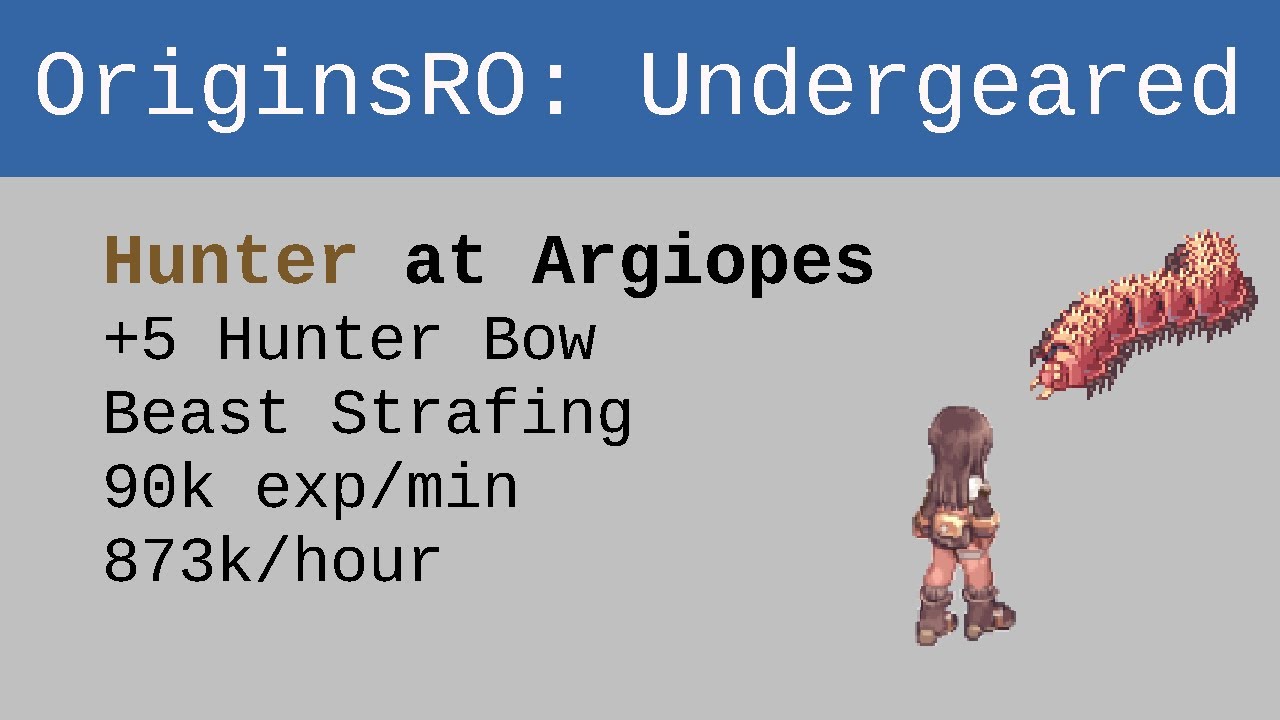 [OriginsRO] Undergeared Hunter (Beast Strafing) at Agriope (90k exp