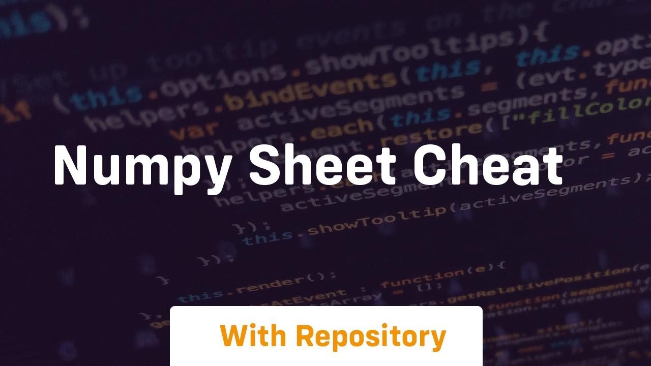 numpy sheet cheat - YouTube
