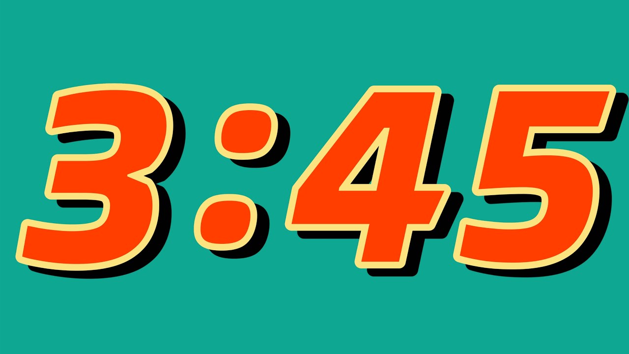 3 Minute and 45 Second Timer