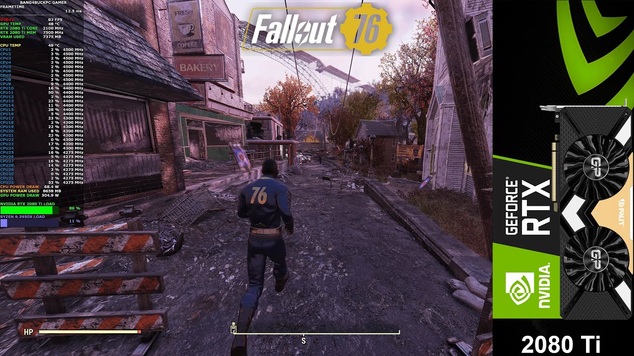 Fallout 76 Wastelanders Max Settings 4k Rtx 80 Ti 3950x Oc Youtube