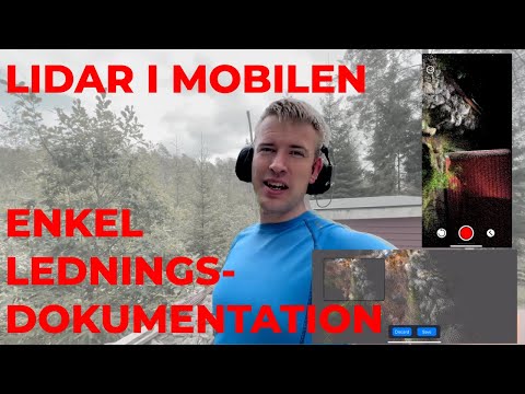 Lidarscan av ledningar med mobilen (Iphone 12pro lidar) - Enkelt!