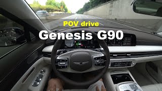 2023 Genesis G90 electric supercharger 3.5TGDi AWD POV drive