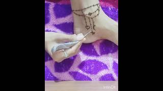 feet anklet design ..mehndi design easy simple beautiful