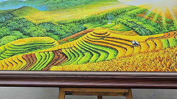 Tranh Phong Cảnh Ruộng Bậc Thang Tây Bắc Tuyệt Đẹp