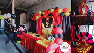 HOW TO MAKE DIY MICKEY MOUSE THEMED BIRTHDAY PARTY AT HOME (TIME-LAPSE )