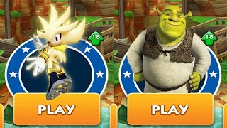 Super Silver vs Shrek Jungle Run vs All Bosses Zazz Eggman  Sonic Dash