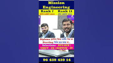 LEET Coaching Center | BTech After Diploma | Lateral Entry | CUET | DTU | IGDTUW | USICT | #leetexam