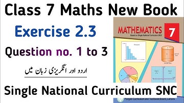 Unit 2 Exercise 2.3 Class 7 Math New Book | Chapter 2 Ex 2.3 Question no. 1 to 3 PTB | Learning Zone