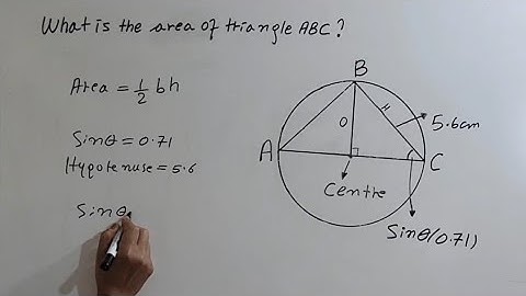 Find the Area of a Triangle Inscribed in a Circle Using Trigonometry