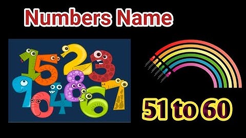 Numbers Name 51to60/Numbers Name Fifty One to Sixty