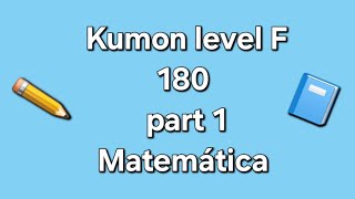 Kumon level F 180 