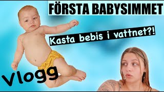 KASTA BEBIS I VATTNET! | BABYSIM | MAMMALEDIG VLOGG