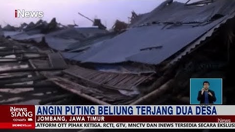 Puting Beliung Terjang 2 Desa di Jombang, Sejumlah Rumah Rusak dan Pohon Tumbang #iNewsSiang 27/12