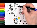 Animals - Pony Horse Drawing and Coloring / Digital Drawing / Akn Kids House