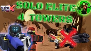 Beating ELITE With 4 TOWERS On BLADEWORKS | Roblox Tower Defense X