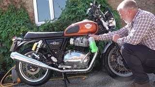 Royal Enfield Interceptor/Continental GT The right way to wash your Motorcycle!