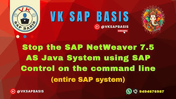 stop the SAP NW 7.5 AS Java System using SAP Control on the command line (entire SAP system)