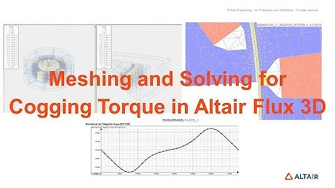 Meshing and Solving for Cogging Torque in Altair Flux 3D
