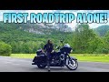 RIDING 12 HOURS ALONE 😱 MY FIRST TIME CAMPING... HARLEY-DAVIDSON ROADTRIP (Motorcycle Vlog)