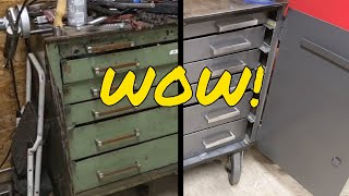 Yet another toolbox restoration video removing rust, more rust, and even more rust then add paint.