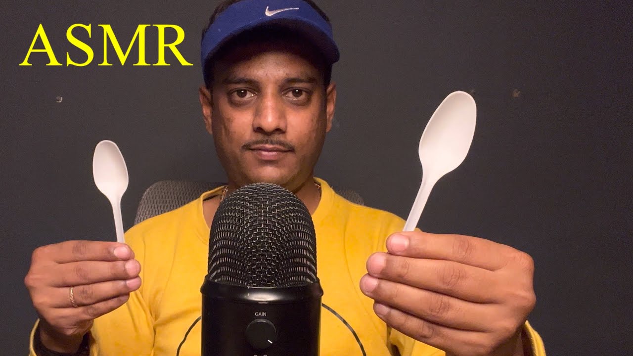 ASMR Spoons on mic ( No Talking )