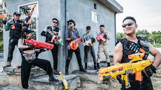 SEAL X Nerf War : Team SWAT Warriors Nerf Guns Fight Criminal Group Captain Dr Lee Crazy Wanted