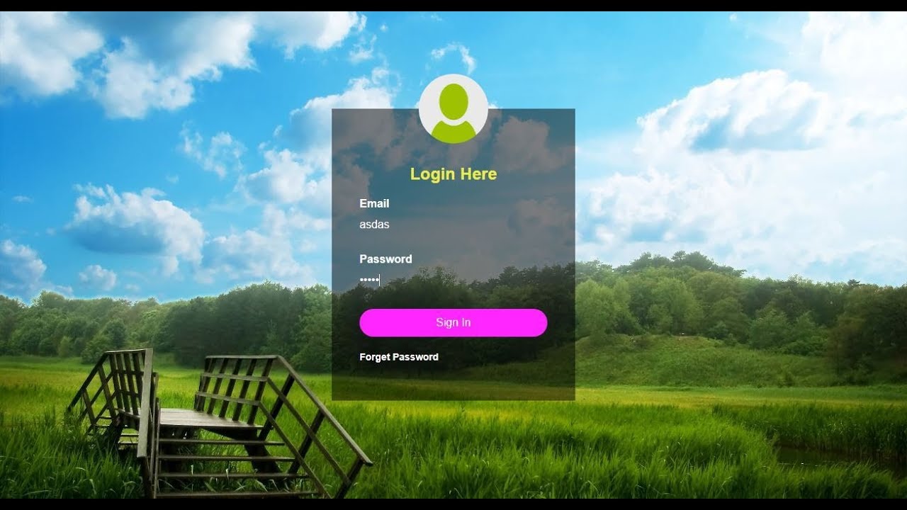 IT Problem Solved: Design Transparent Login Form in HTML & CSS - Html Login  Page Design