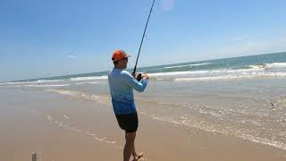 Matagorda Surf Fishing  Not a bad way to spend a day.