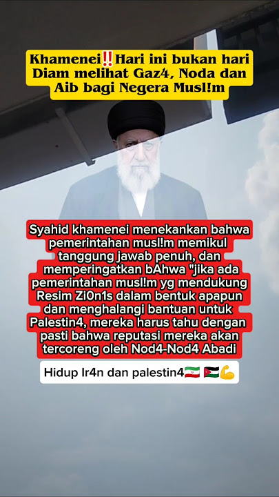 Khamenei tak akan tingg4l diam, dia akan b4ntu Palestina!?#khamenei  #palestine #shorts #news #fyp