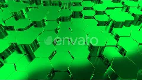 Rising & Falling Shine Green Hexagon Seamless Looping Background | Motion Graphics - Envato elem...