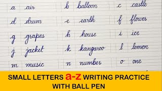 Alphabet in cursive | Cursive handwriting practice | a-z small letters | beginners & students