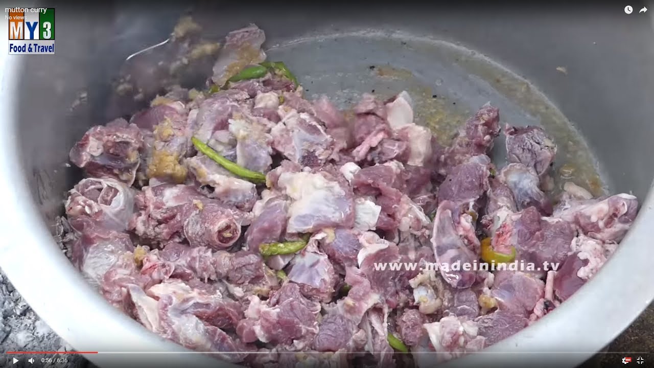 #INDIAN MUTTON RECIPE: VILLAGE STYLE MUTTON CURRY MAKING street food | STREET FOOD