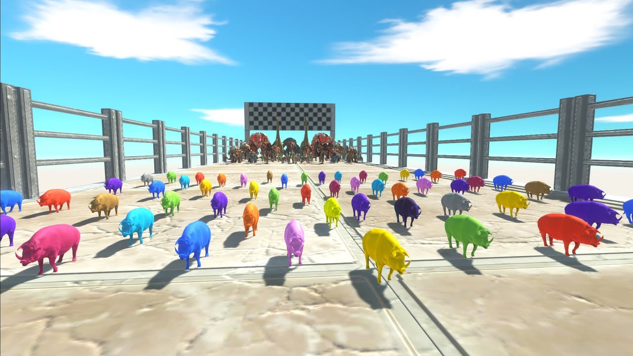 DINOSAURS Take Over COLORS PIG House in EPIC - Animal Revolt Battle ...