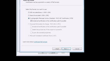 How to export a public certificate