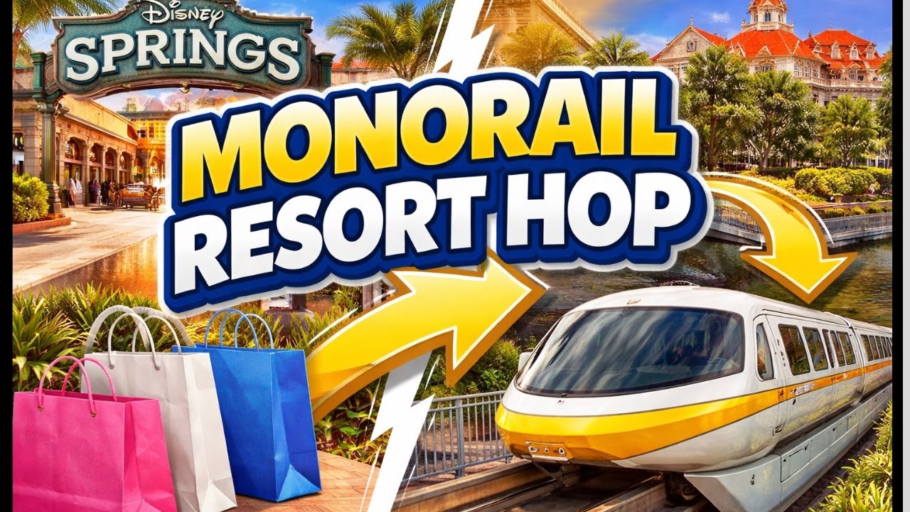 Disney springs shopping & Riding the Disney Monorail
