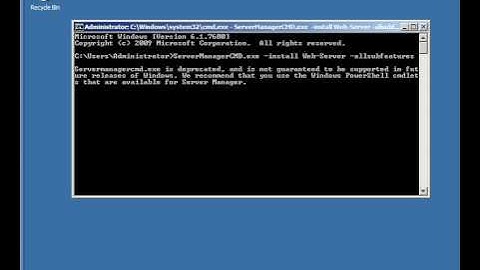 Installing IIS 7.5 command line.wmv