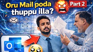 Full 😲Mail அனுப்புறது இவ்ளோ Easya!|P-2|Outlook Email Sending Tutorial Tamil | CC vs BCC | Signature Setup Guide