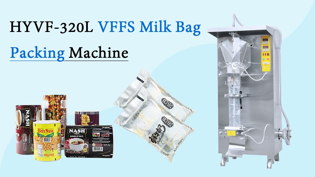 HYVF-320L VFFS Milk Bag Packing Machine - YouTube