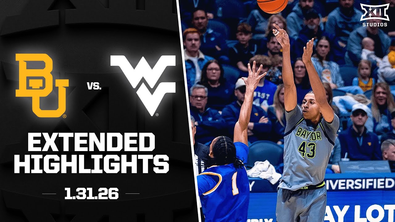 Baylor vs. West Virginia Extended Highlights | 2025-26 Big 12 Men's Basketball