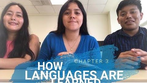 How Languages Are Learned - Chapter 3