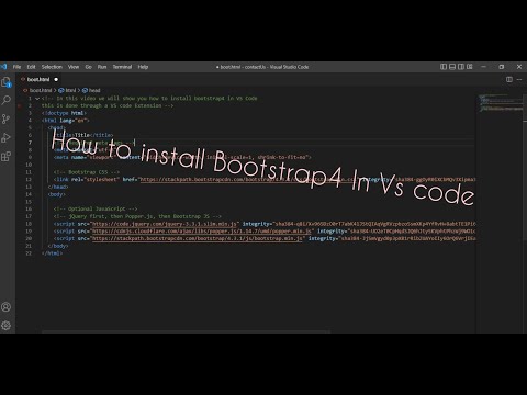 How to Install Bootstrap4 Extension in VS code | How to Use Bootstrap4  in VS code