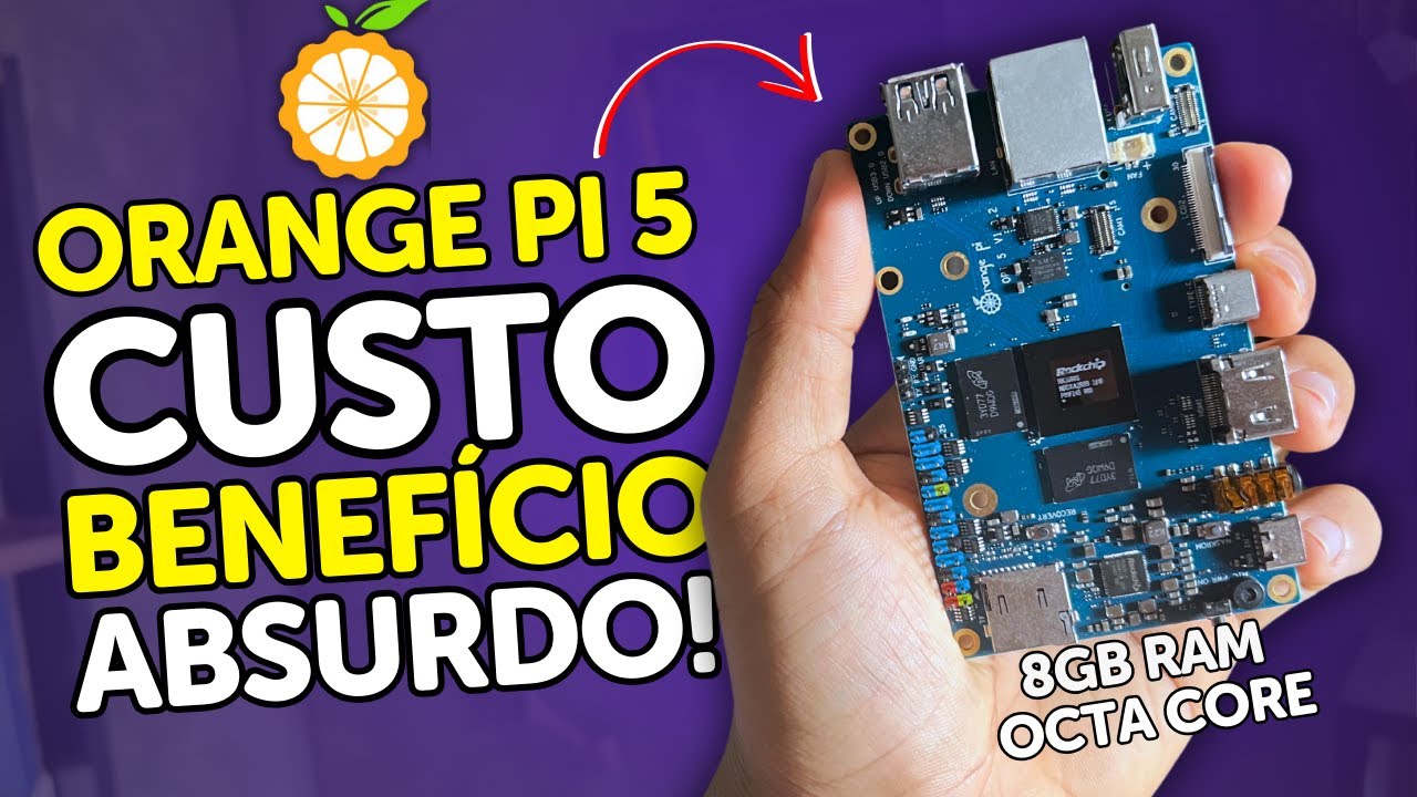 ORANGE PI 5! Perfeita para ser MINI PC, SERVIDOR ou CONSOLE (Roda