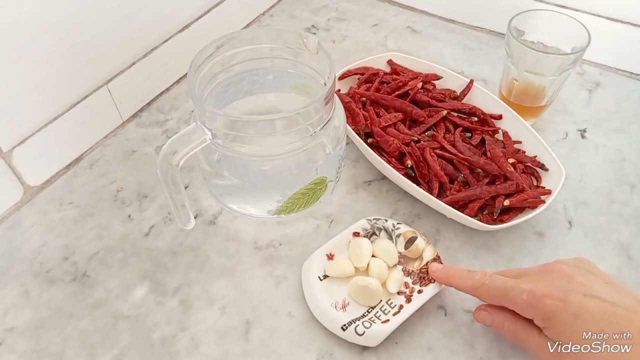 طريقة عمل احسن هريسة الفلفل الاحمر الحار المجفف على الطريقة  الجزاءرية